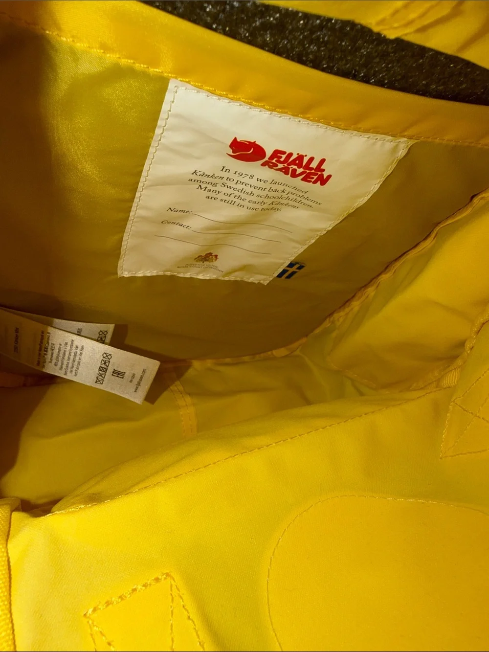 Fjällräven Kånken Mini Backpack in Yellow